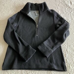 VTG Banana Republic black double faced  wool popover heavy sweater